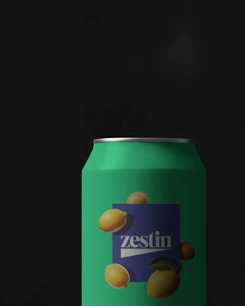 Sleek Minimalistic Can Mockup For Beverage Branding And Marketing Presentation Templates