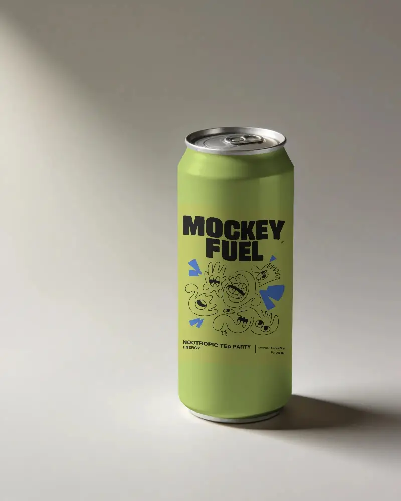 Sleek Modern Can Mockup For Beverage Packaging Design Presentation Template