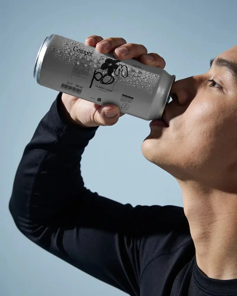 Refreshing Cold Beverage Can Mockup For Drink Brand Promotion And Campaigns