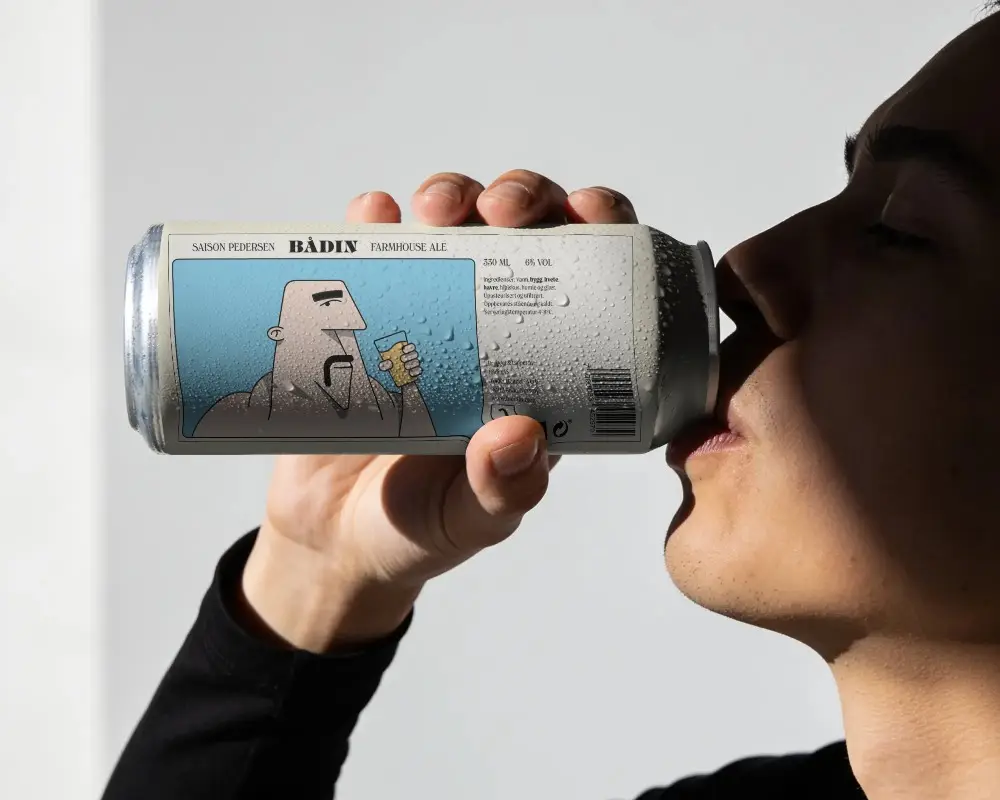 Modern Beverage Can Mockup Used For Drink Advertising And Packaging Design Presentation