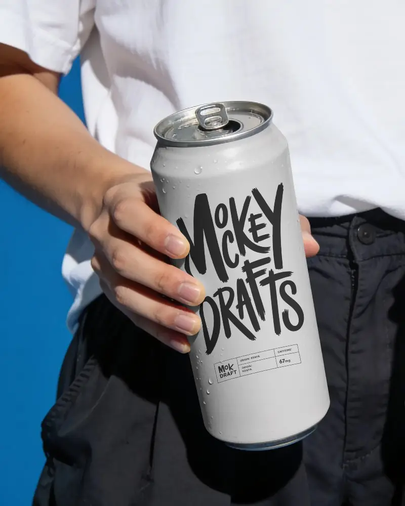 Condensation Covered Cool Can Mockup For Refreshing Drink Packaging And Marketing Use