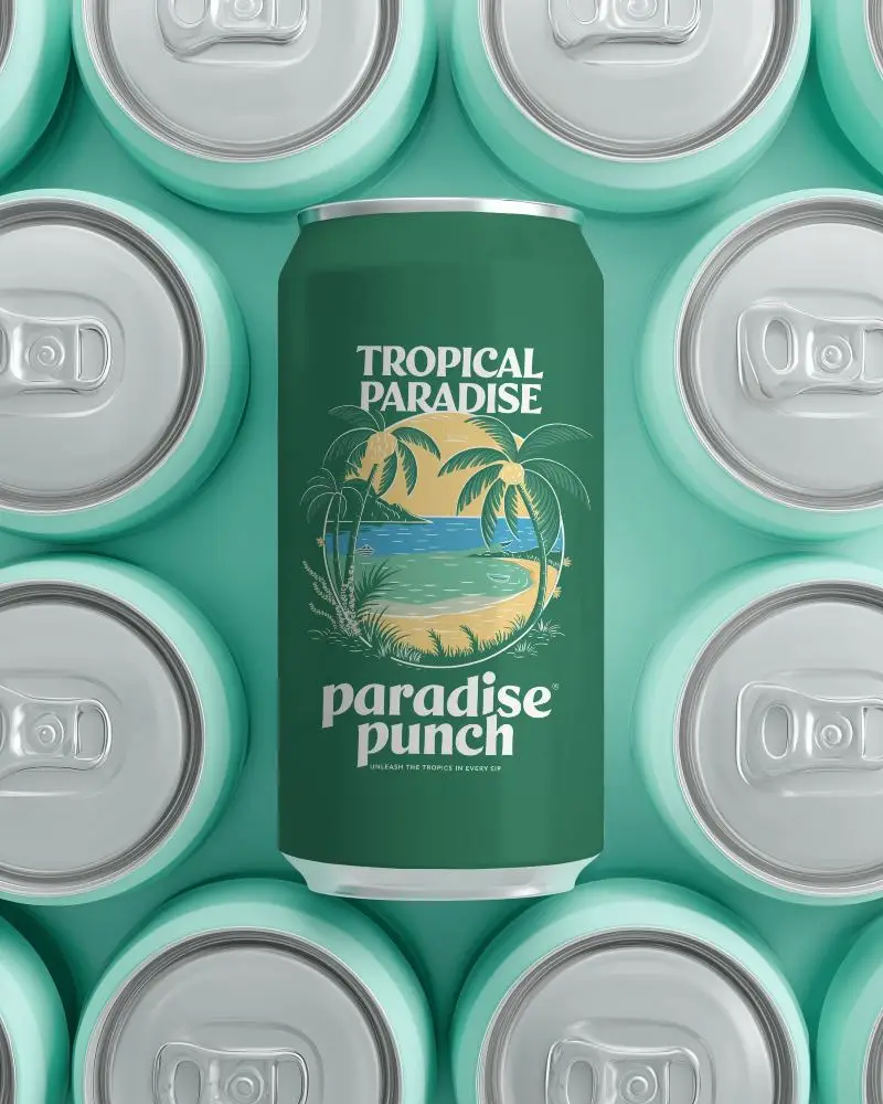 Realistic Aluminum Can Mockup Showcasing Label For Product Packaging Visual