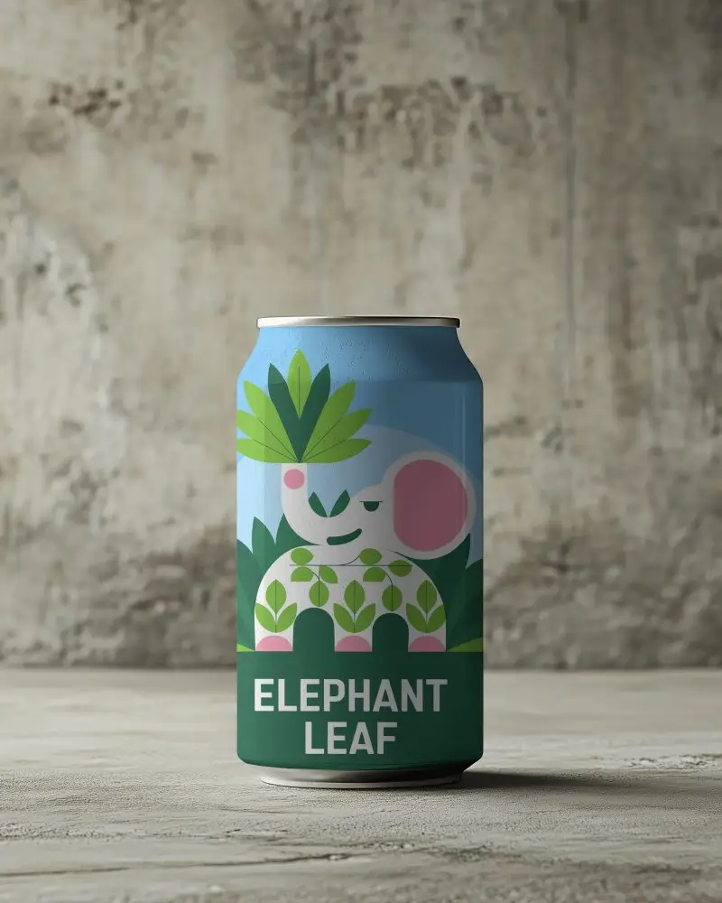 Moody Can Mockup Standing On Rough Textured Floor With Aged Wall And Dramatic Shadow