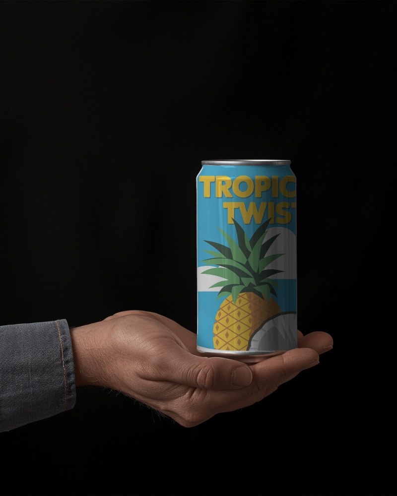 Can Mockup On A Hand