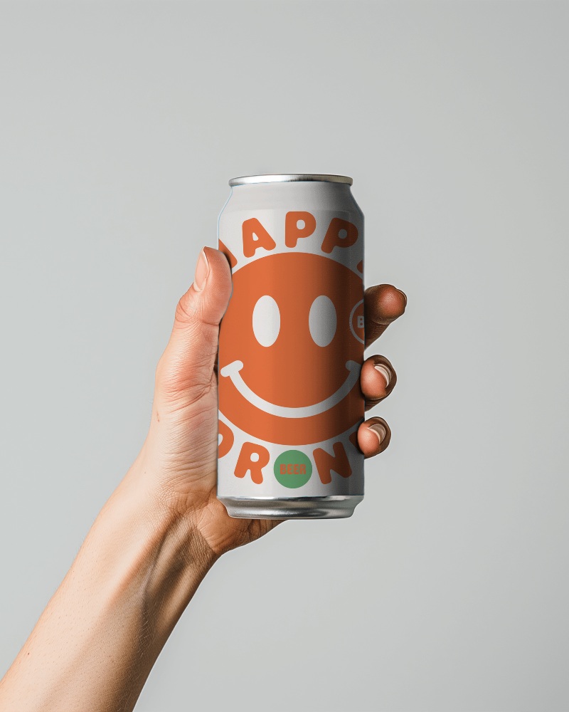 Large Can Mockup In A Hand