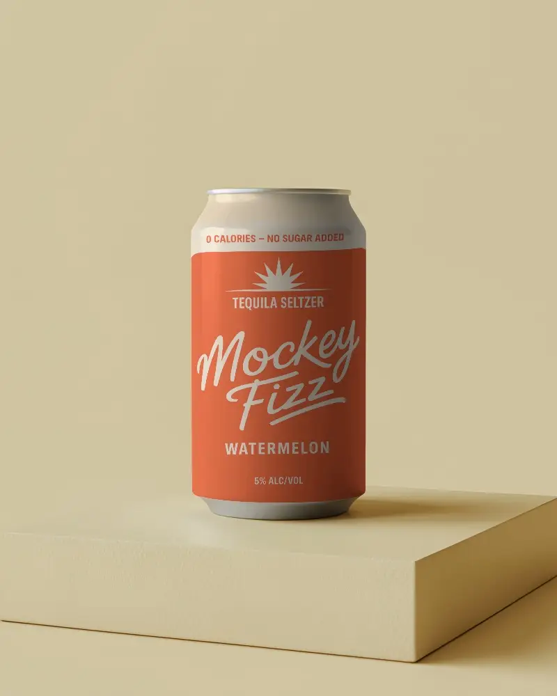 High Quality Empty Can Mockup On Minimalist Background For Brand Identity Showcase