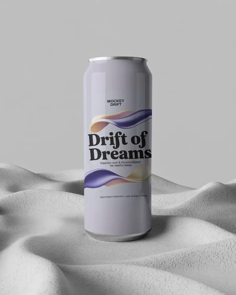 Premium Beverage Can Mockup For Custom Label Design And Marketing Presentation Purposes 0160