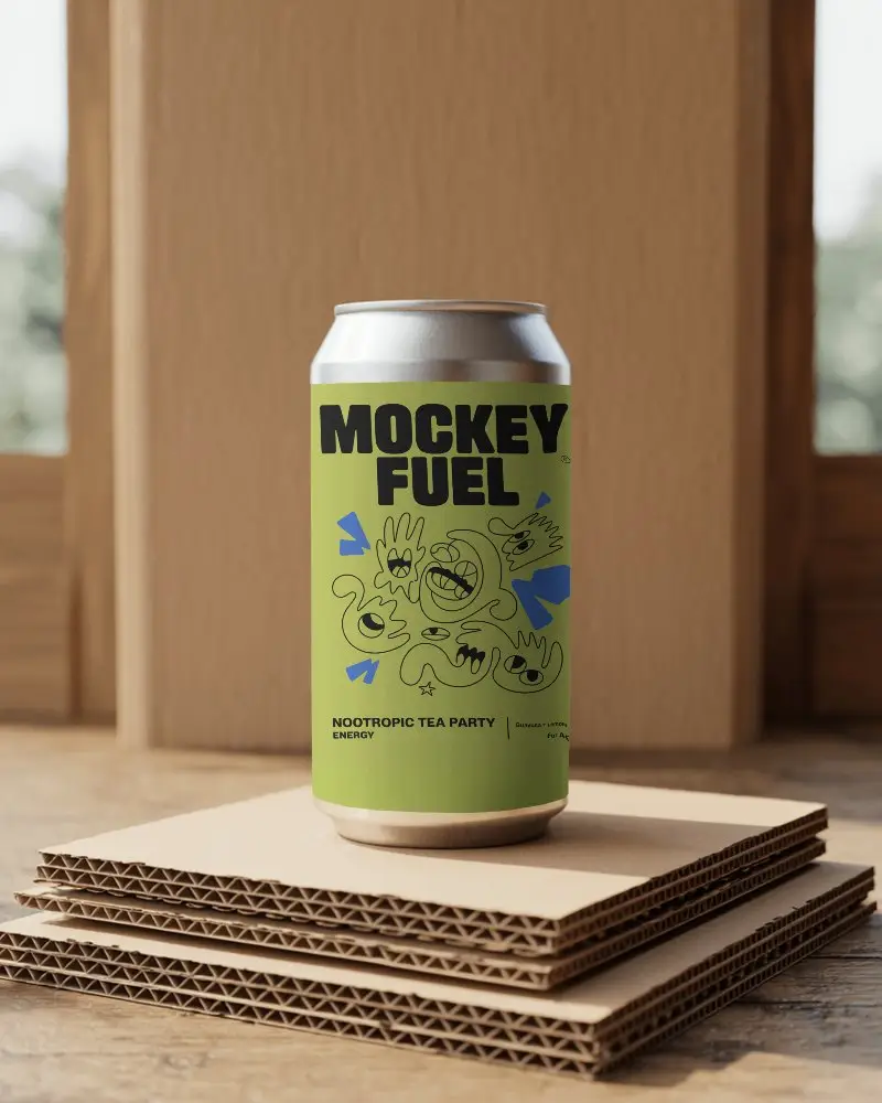 Beverage Can Packaging Mockup For Custom Label Designs And Brand Presentation In Realistic Setting 0162