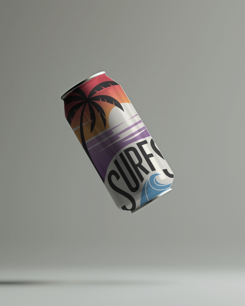 Can Mockup Floating In Air