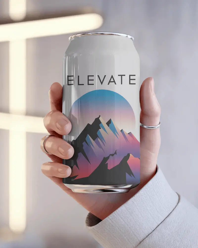 Realistic Hand Holding Drink Can Mockup For Product Display And Label Design Showcase