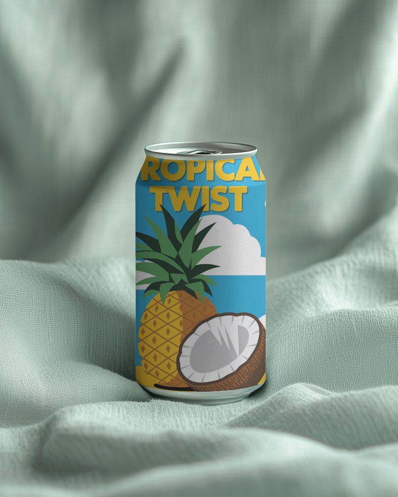 Fabric Texture Can Mockup Soft Cozy Background