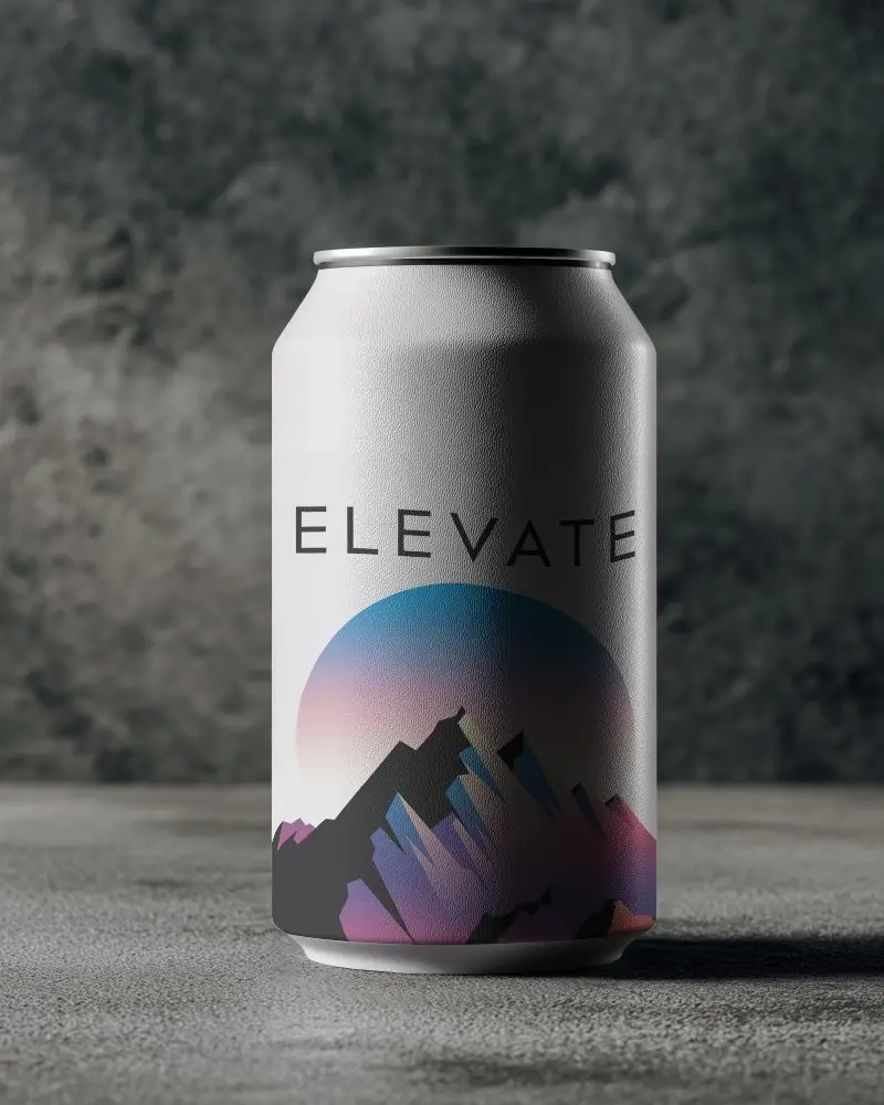 Sleek Metallic Beverage Can Mockup For Corporate Branding And Product Presentation