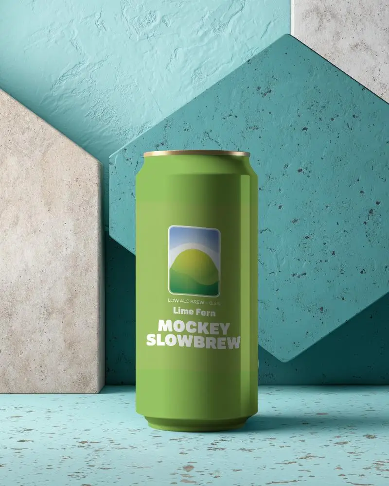 Realistic Aluminum Can Mockup For Refreshing Drink Branding Display