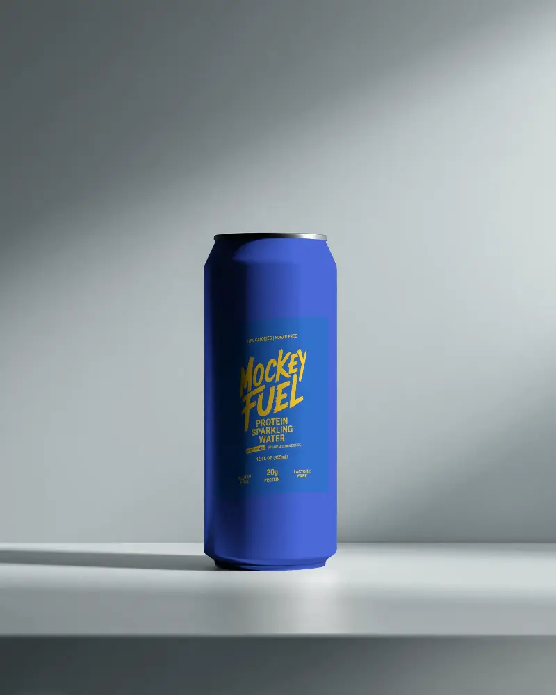 Blank Soft Drink Can Mockup Realistic Metallic Container Isolated On Solid Backdrop