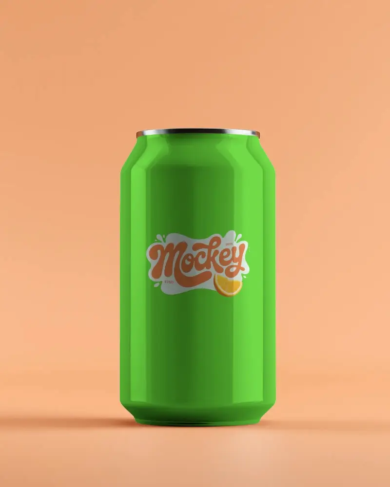 Sleek Modern Aluminum Can Mockup For Beverage Packaging And Product Presentation