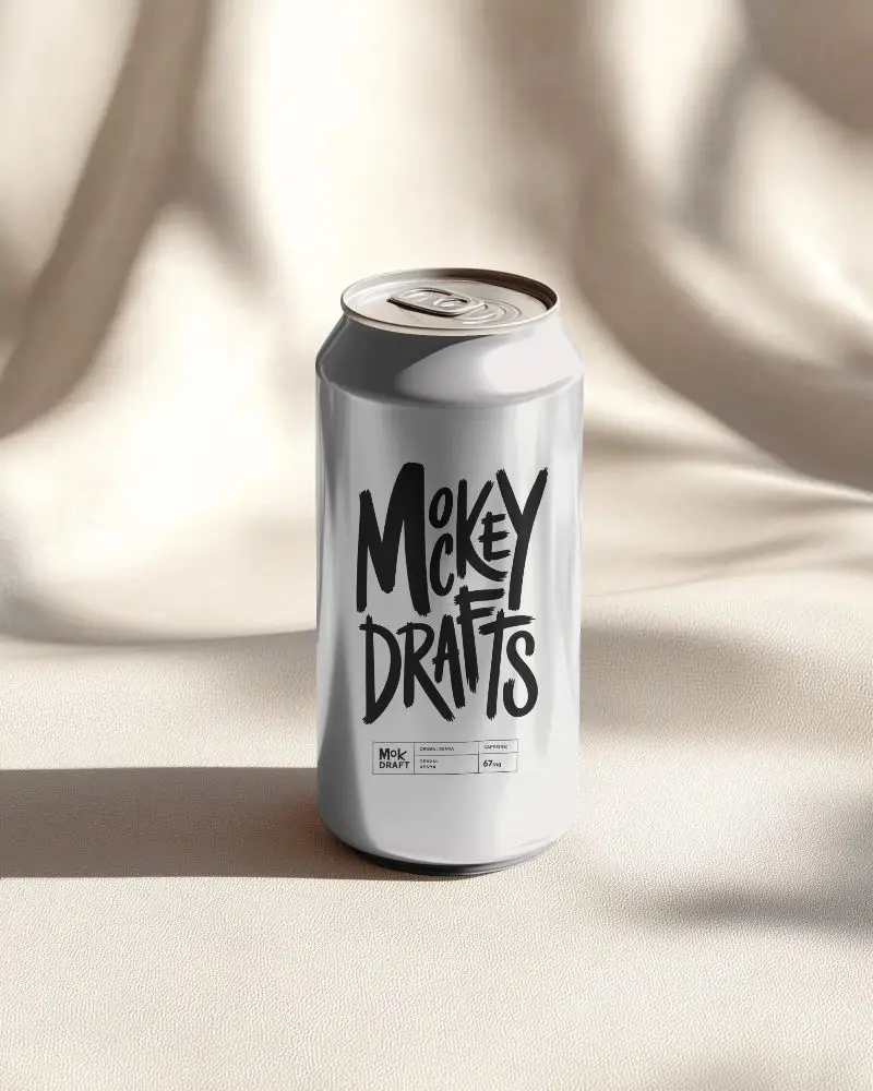 Realistic Metal Beverage Can Mockup For Custom Designs And Brand Presentation Use In Projects