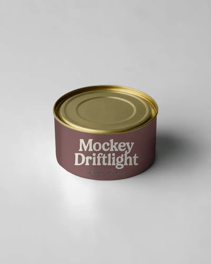 Realistic Round Tin Can Mockup For Promoting Canned Food Products And Packaging