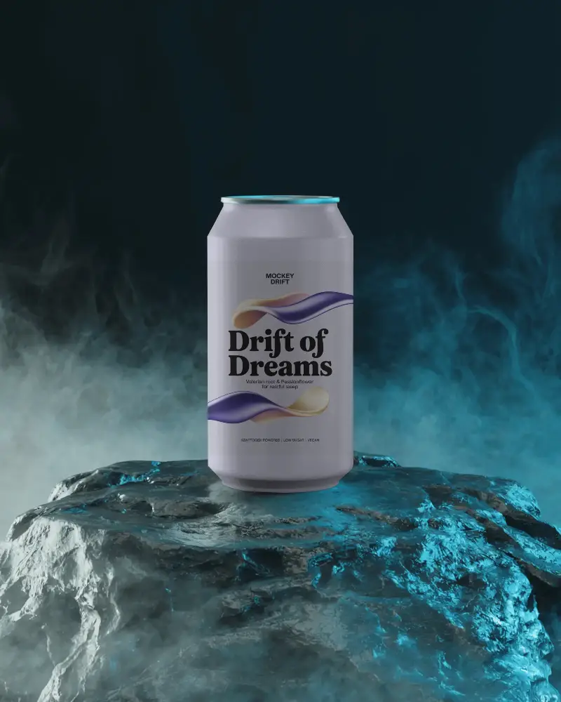 Sleek Minimalist Can Mockup For Beverage Packaging Design Showcase