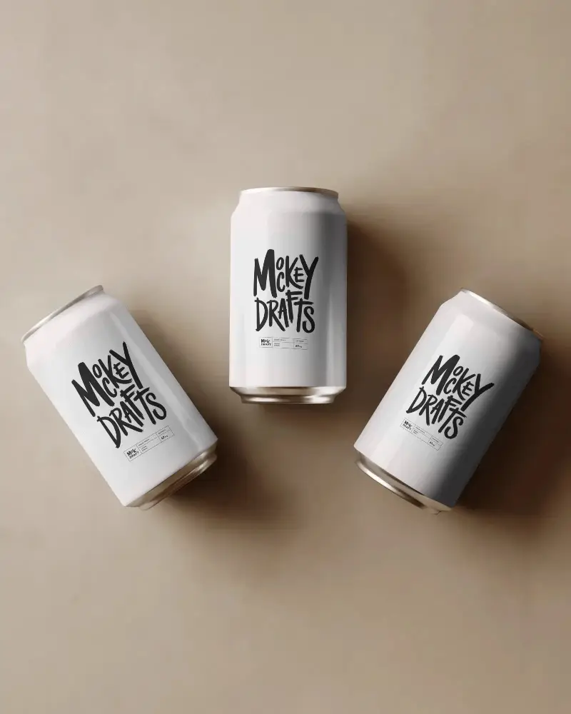 Beverage Can Mockup Showcasing Modern Packaging Ideal For Advertising And Promotion