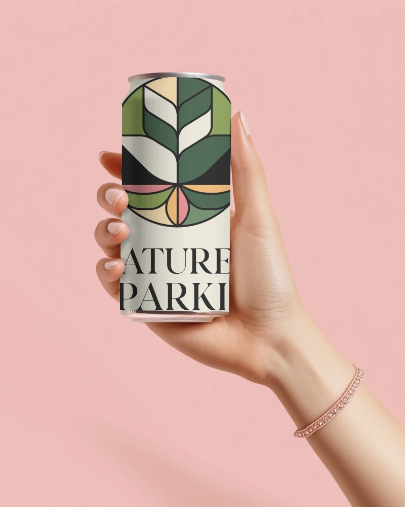 Soft Pink Hand Holding Can Mockup Feminine And Minimal Design