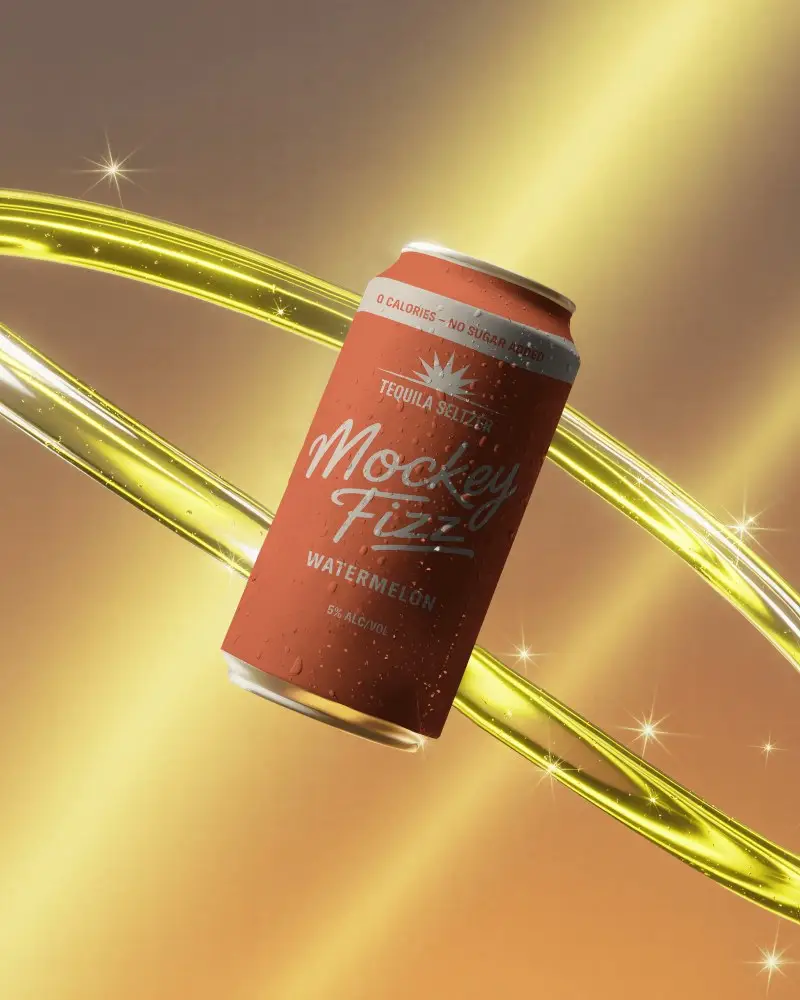 Premium Luxury Can Mockup Metal Beverage With Golden Light Trails And Sparkle Effects