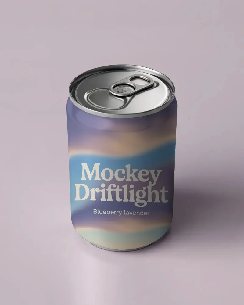 Sleek Metallic Beverage Can Mockup For Creative Branding And Product Packaging Presentation