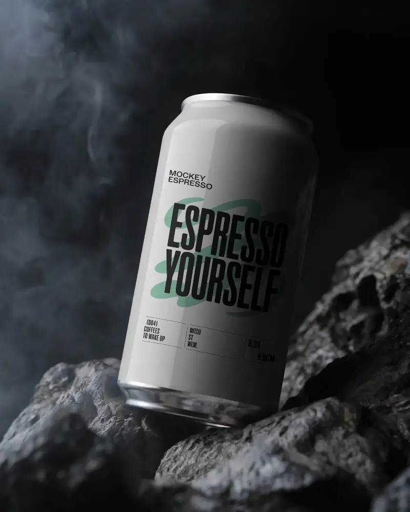 Premium Metal Can Mockup Suitable For Soft Drinks Energy Drinks Or Craft Beer Packaging Showcase