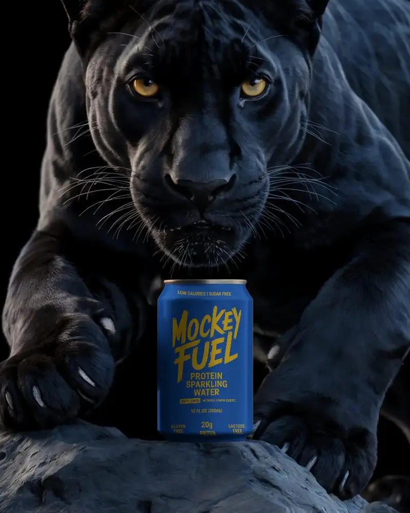Powerful Beverage Can Mockup With Bold Predator And Premium Packaging Design
