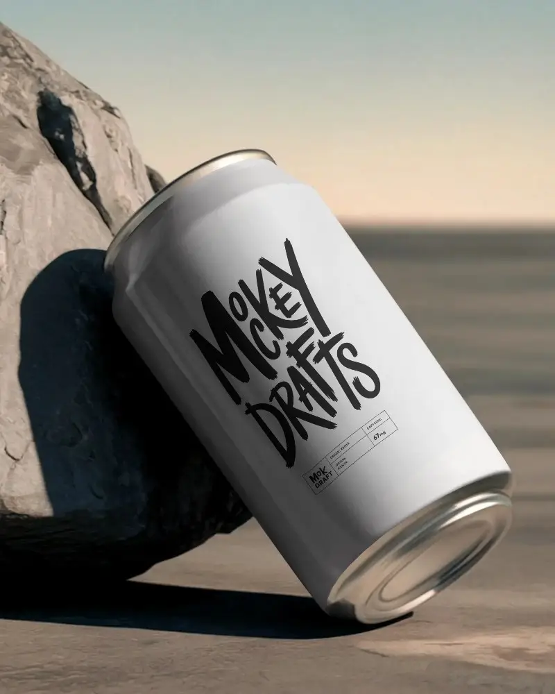 Premium Cylindrical Beverage Can Mockup For Designers And Advertisers To Customize