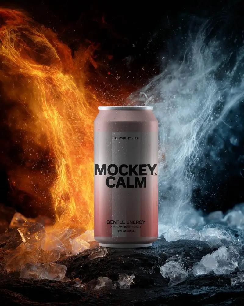 Beverage Can Packaging Mockup Showcasing Cold And Hot Elements For Marketing