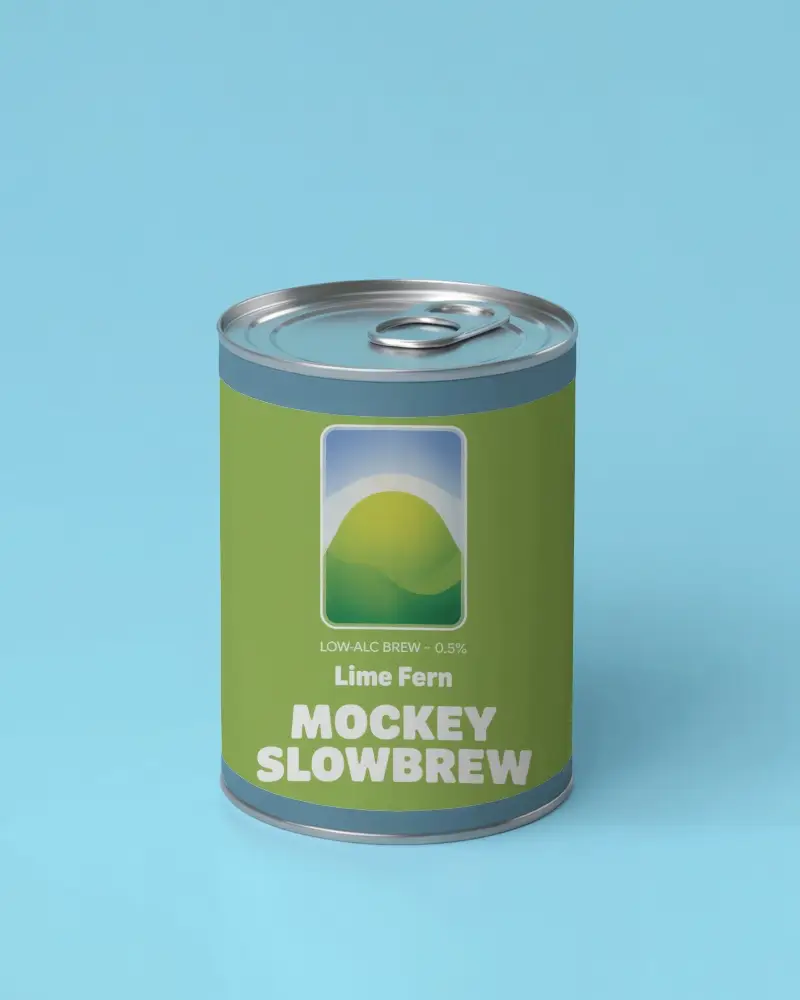 Can Mockup On Clean Blue Background Minimal Light Setup Isolated Studio Shot Front View