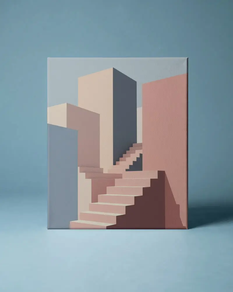 High Quality Stretched Canvas Mockup Ready For Your Artwork Design Presentation