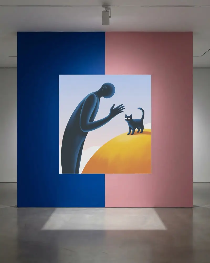 Modern Minimalist Canvas Mockup Split Background Ideal For Art Display And Presentation