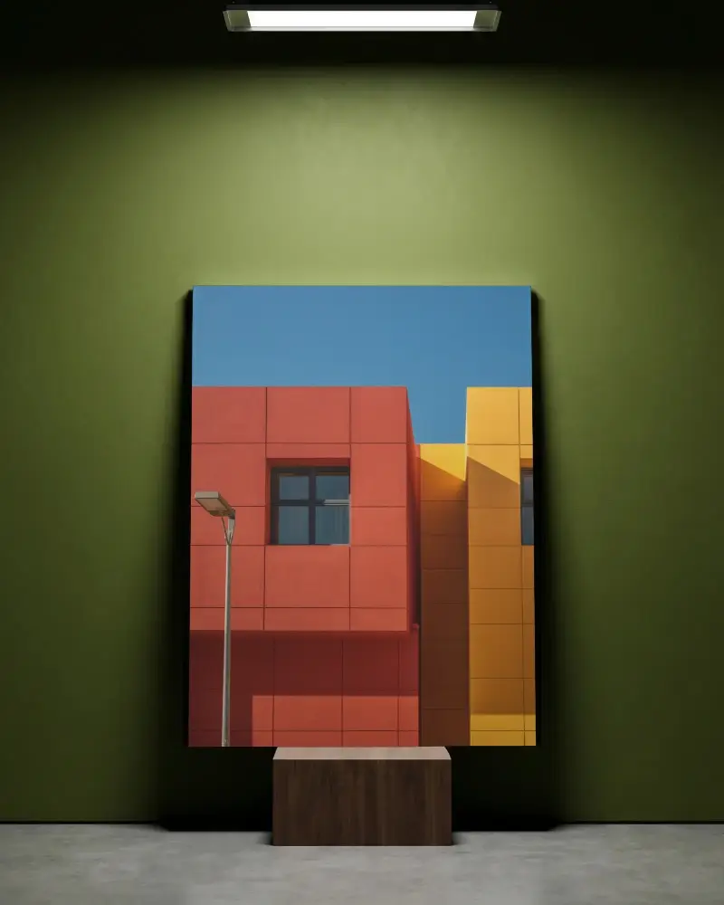 Modern Canvas Mockup In Studio Room For Artistic Display And Creative Presentation