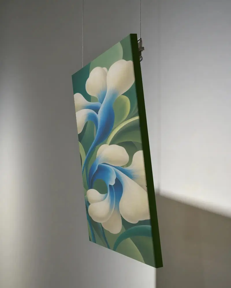 Floating Canvas Mockup For Creative Wall Art Display And Presentation Purposes