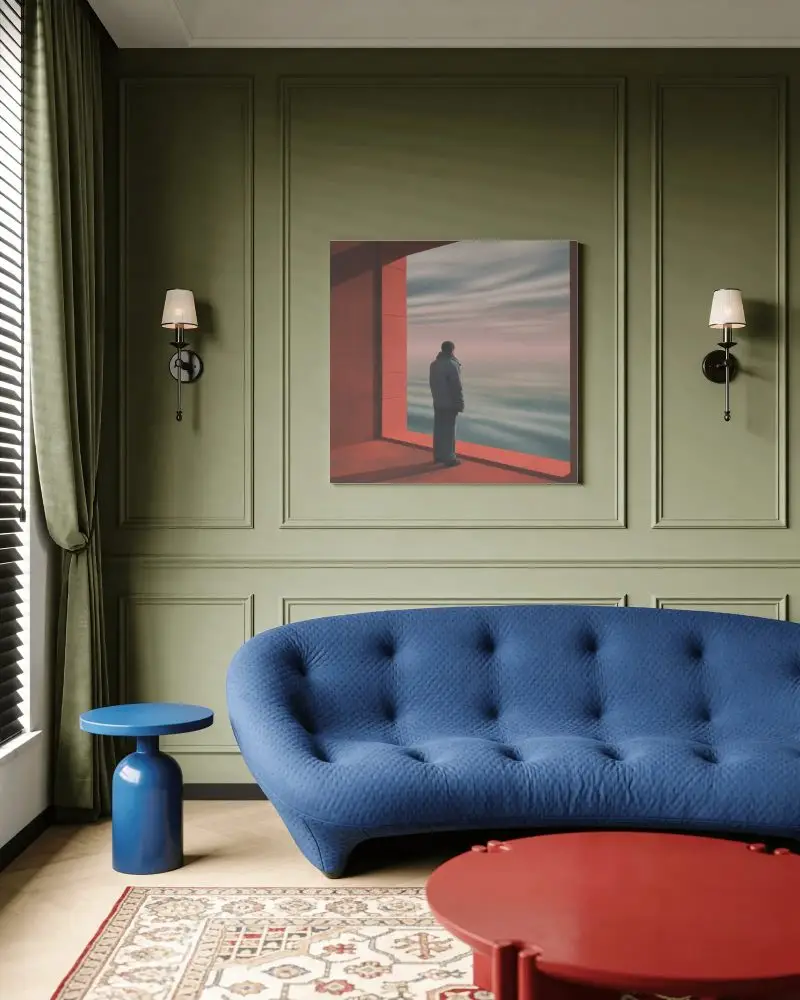 Modern Living Room Canvas Mockup Wall Decor Creative Space Design Inspiration