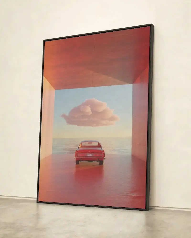 Modern Blank Canvas Mockup In Realistic Room Setting For Art Presentation