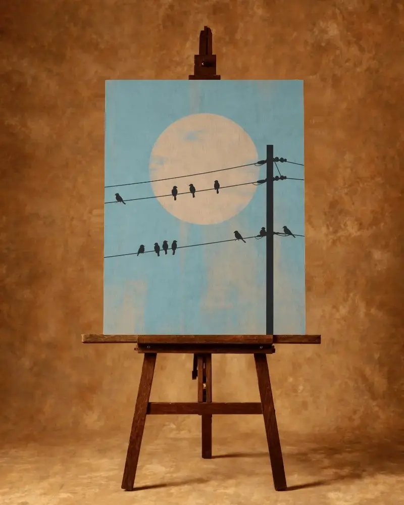 Blank Canvas On Artistic Easel For Painting And Creative Project Display Mockup