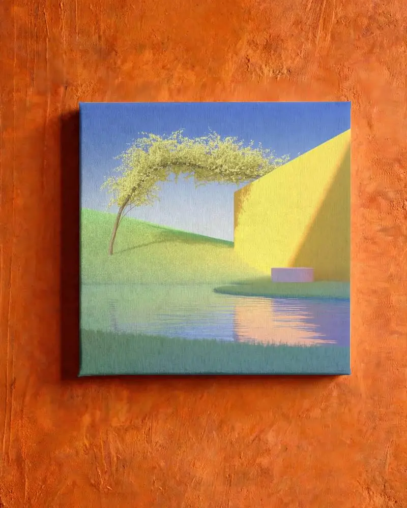 High Quality Canvas Mockup Ready For Custom Artwork Display And Design