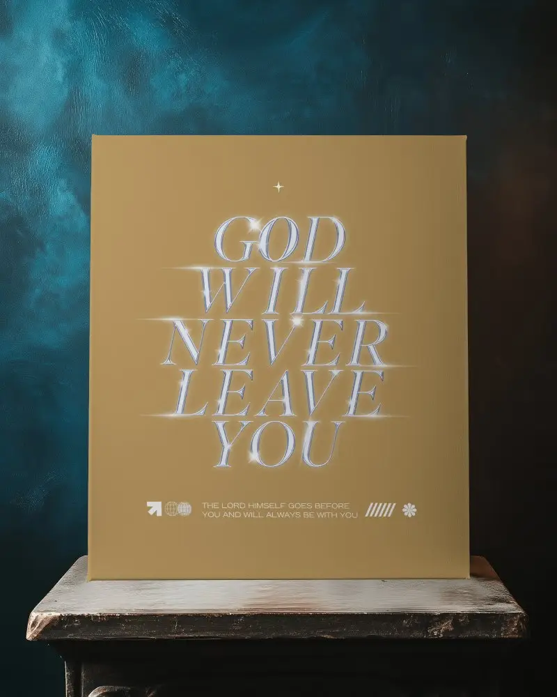 Moody Dark Canvas Mockup With A Wooden Touch Dramatic And Stylish