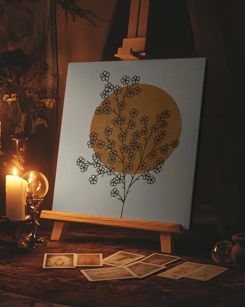 mystical-tarot-table-canvas-mockup-with-candles-and-crystal-ball-in-warm-dramatic-light