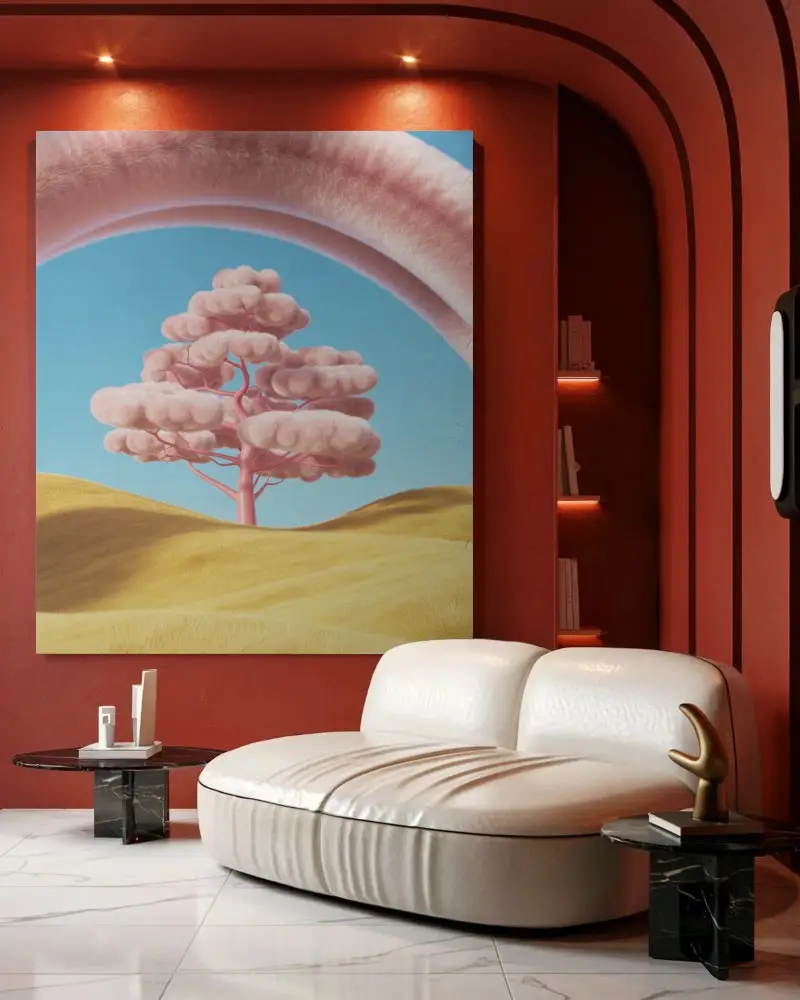 stylish-living-room-canvas-mockup-on-textured-wall-with-curved-architecture-elements