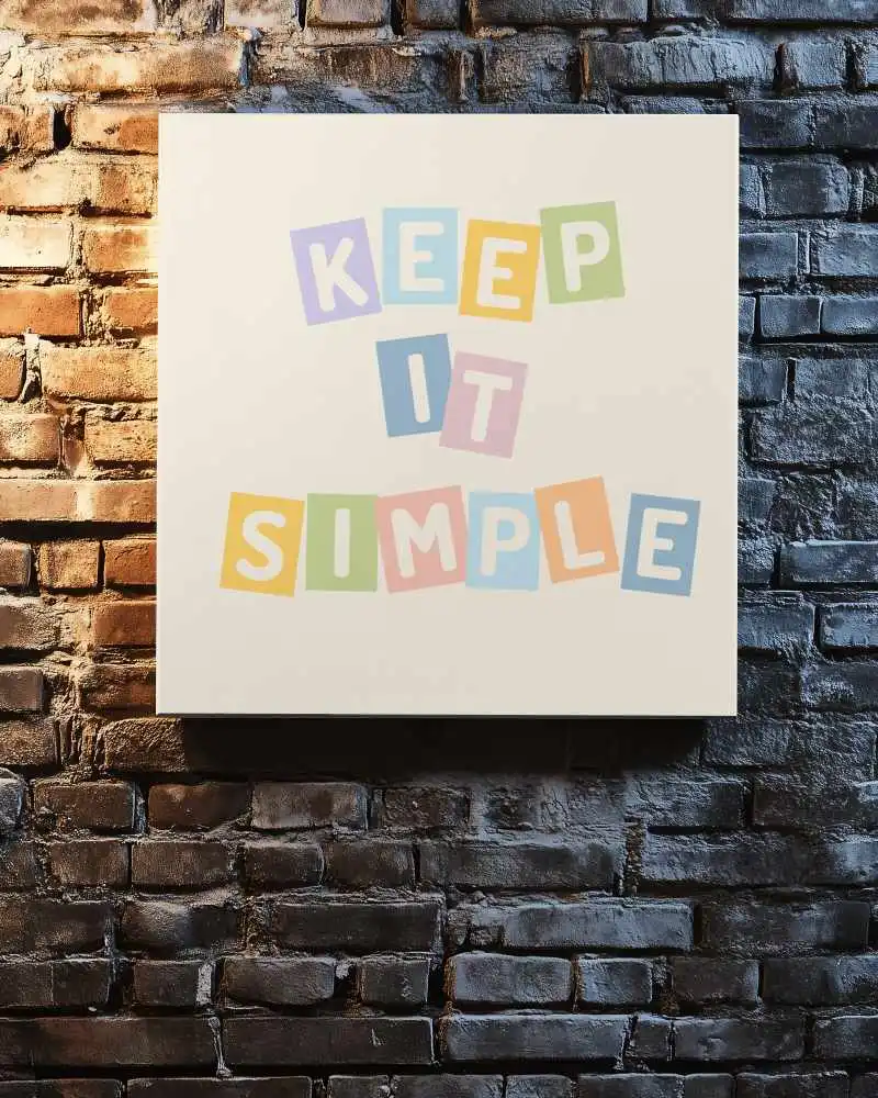 Moody Industrial Brick Wall Canvas Mockup Half Lit Textured Surface Contrasting Warm And Cool Tones 022