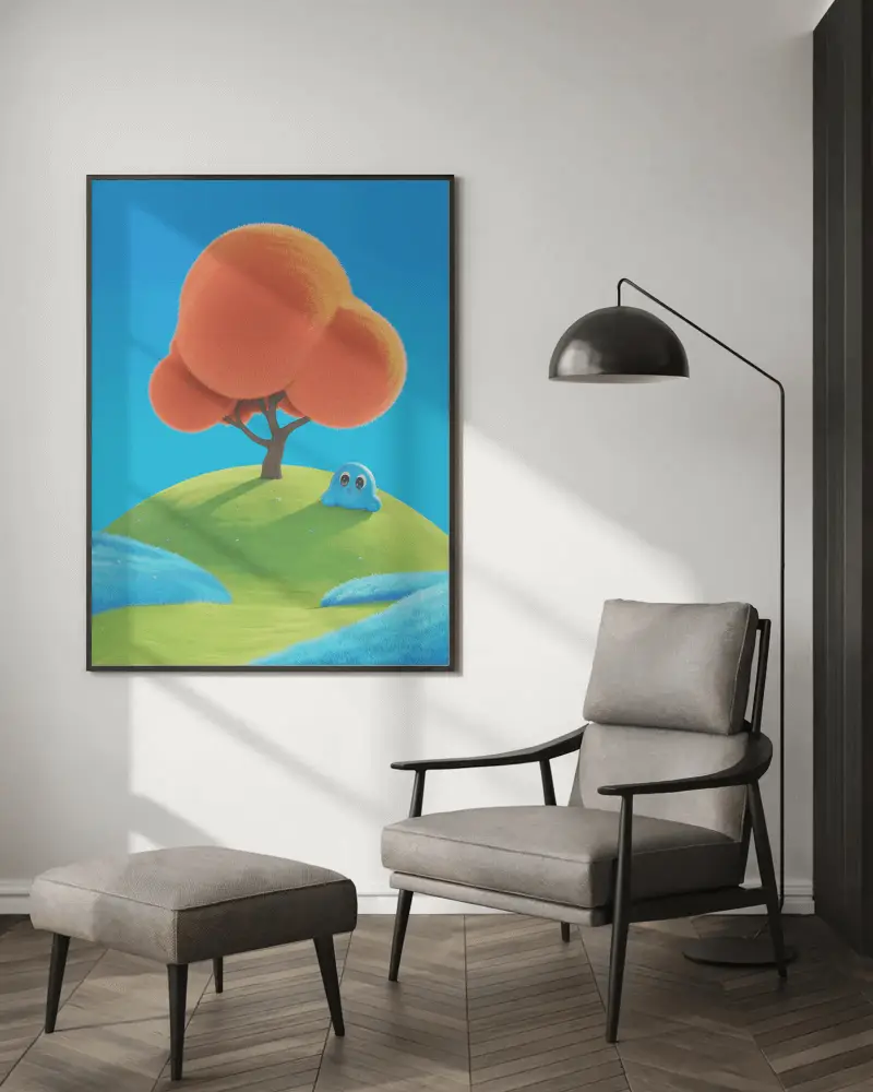 canvas-mockup-in-minimal-white-room-with-soft-sunlight-shadows-and-modern-gray-chair