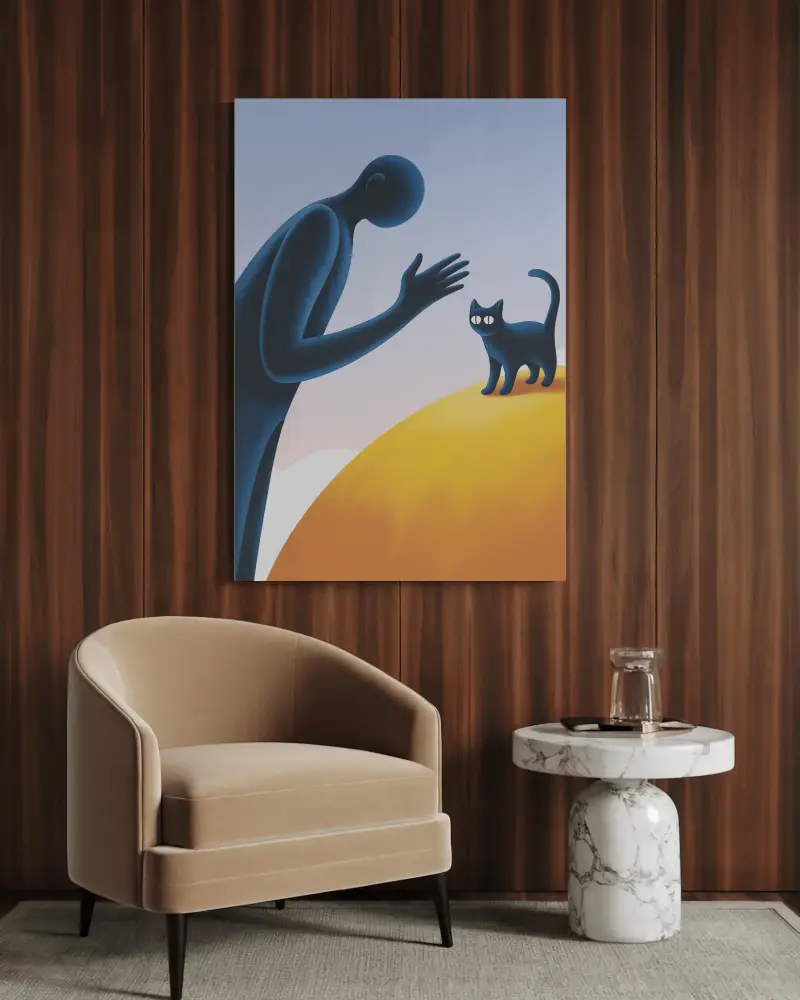 framed-canvas-mockup-on-walnut-wooden-wall-with-beige-armchair-and-marble-side-table