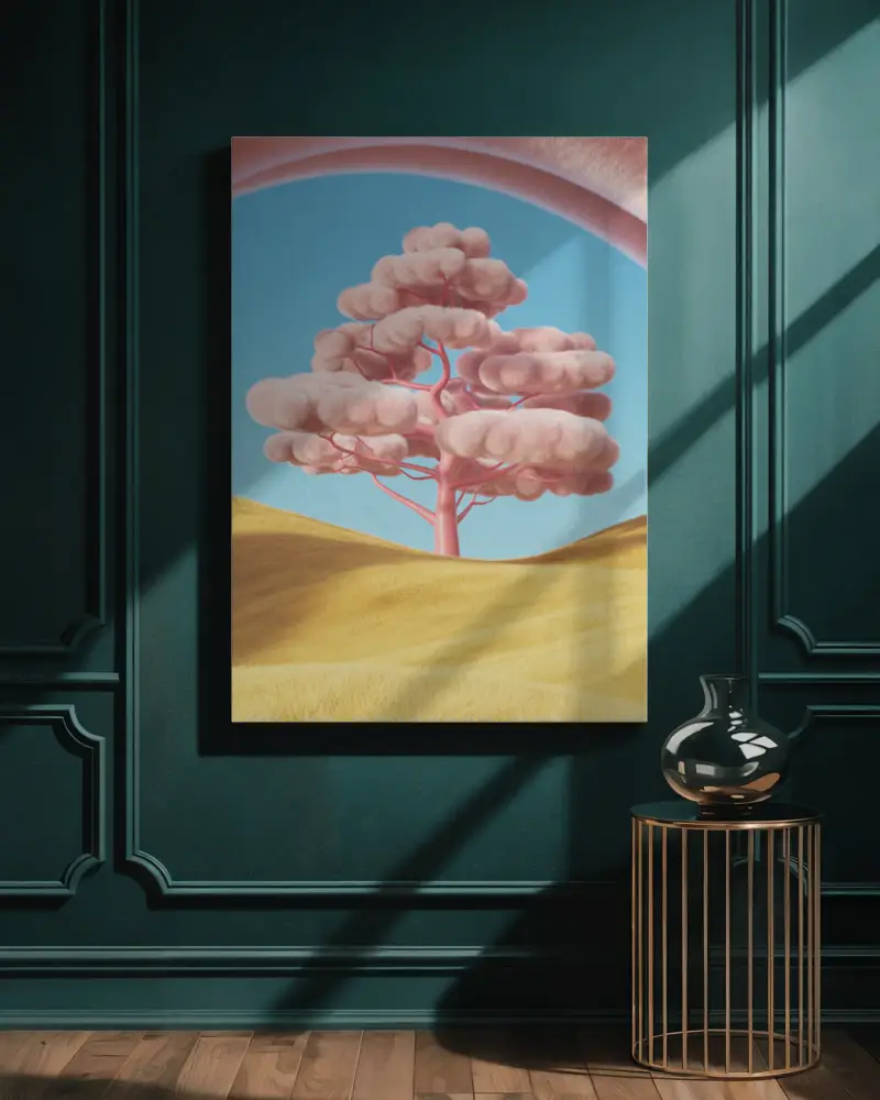 dark-green-wall-canvas-mockup-with-golden-table-and-vase