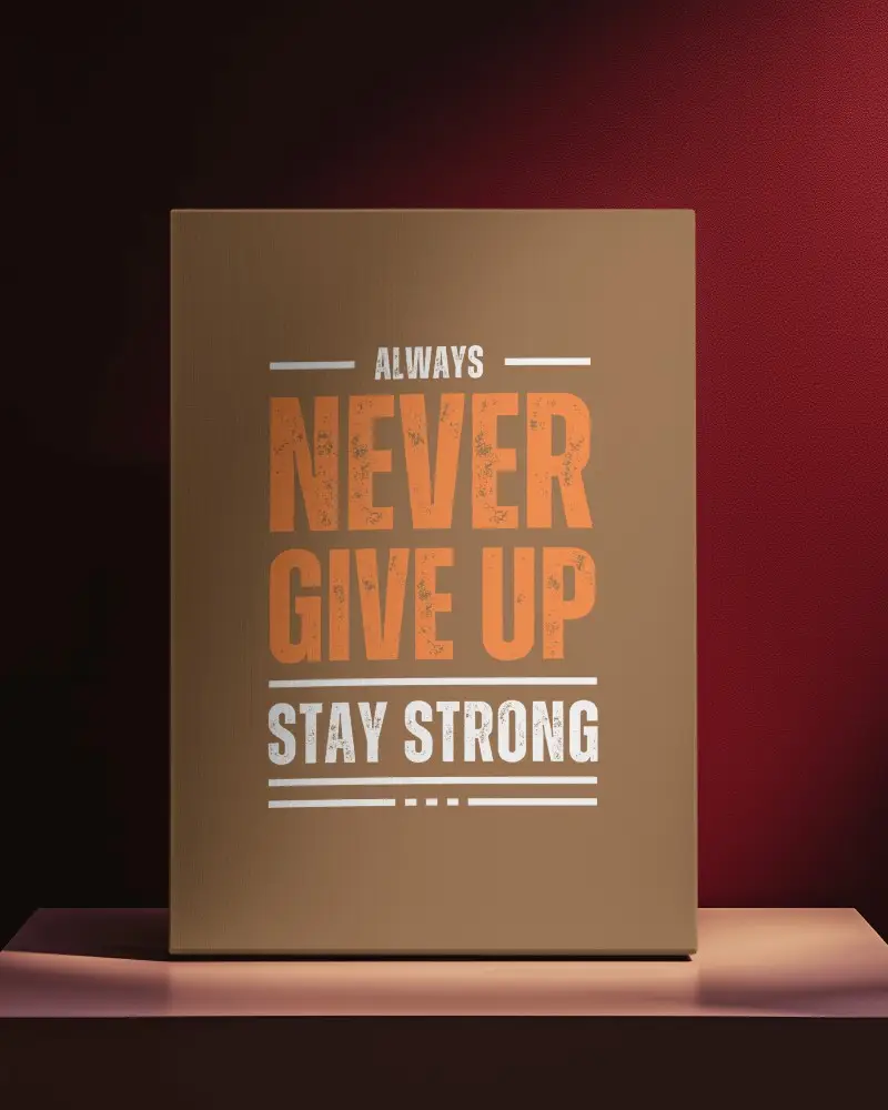 Deep Red Background Canvas Mockup Dramatic Lighting With Bold And Luxurious Atmosphere 031