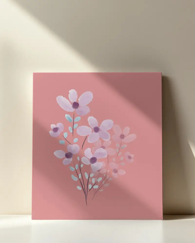 Sunlit Interior Canvas Mockup Soft Warm Lighting Minimalistic And Serene Ambience 032