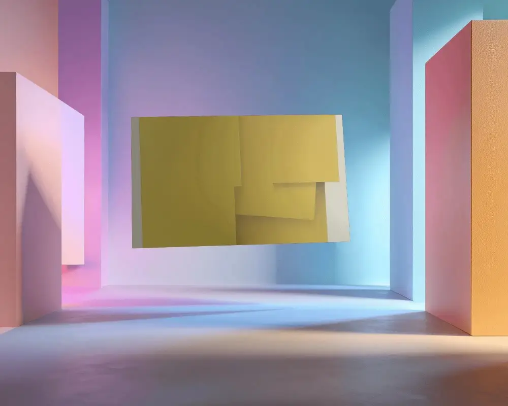 Hanging Blank Canvas Mockup In Minimalist Room Setting Ideal For Art And Poster Presentations