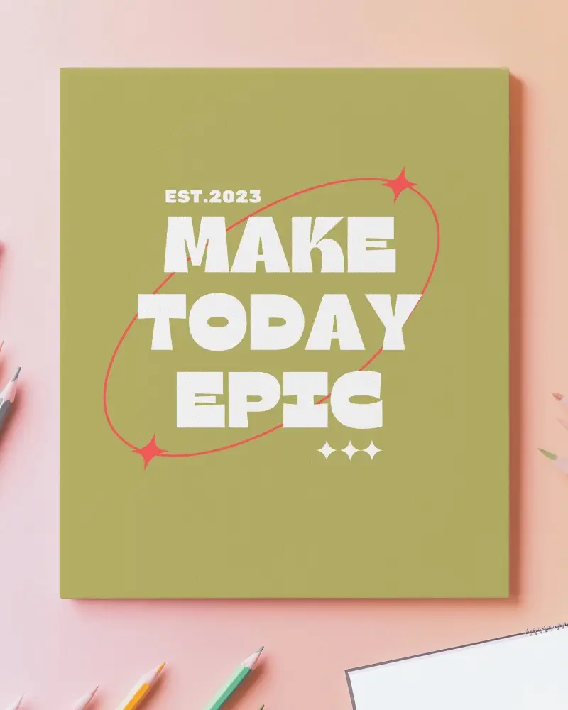 Artistic Workspace Canvas Mockup Soft Pastel Background Colored Pencils Creative And Inviting Ambience 033